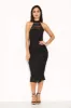 Black Lace Halterneck Dress With Frill Hem sold by AX Paris
