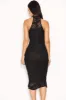 Black Lace Halterneck Dress With Frill Hem sold by AX Paris