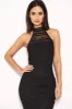 Black Lace Halterneck Dress With Frill Hem sold by AX Paris