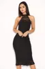Black Lace Halterneck Dress With Frill Hem sold by AX Paris
