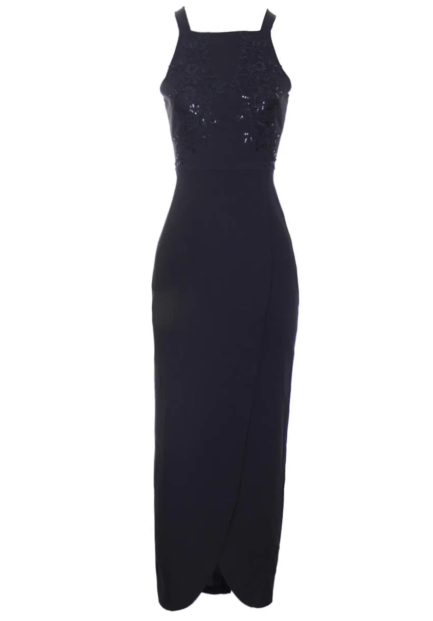 Black Wrap Embellished Maxi Dress sold by AX Paris product image thumbnail 2