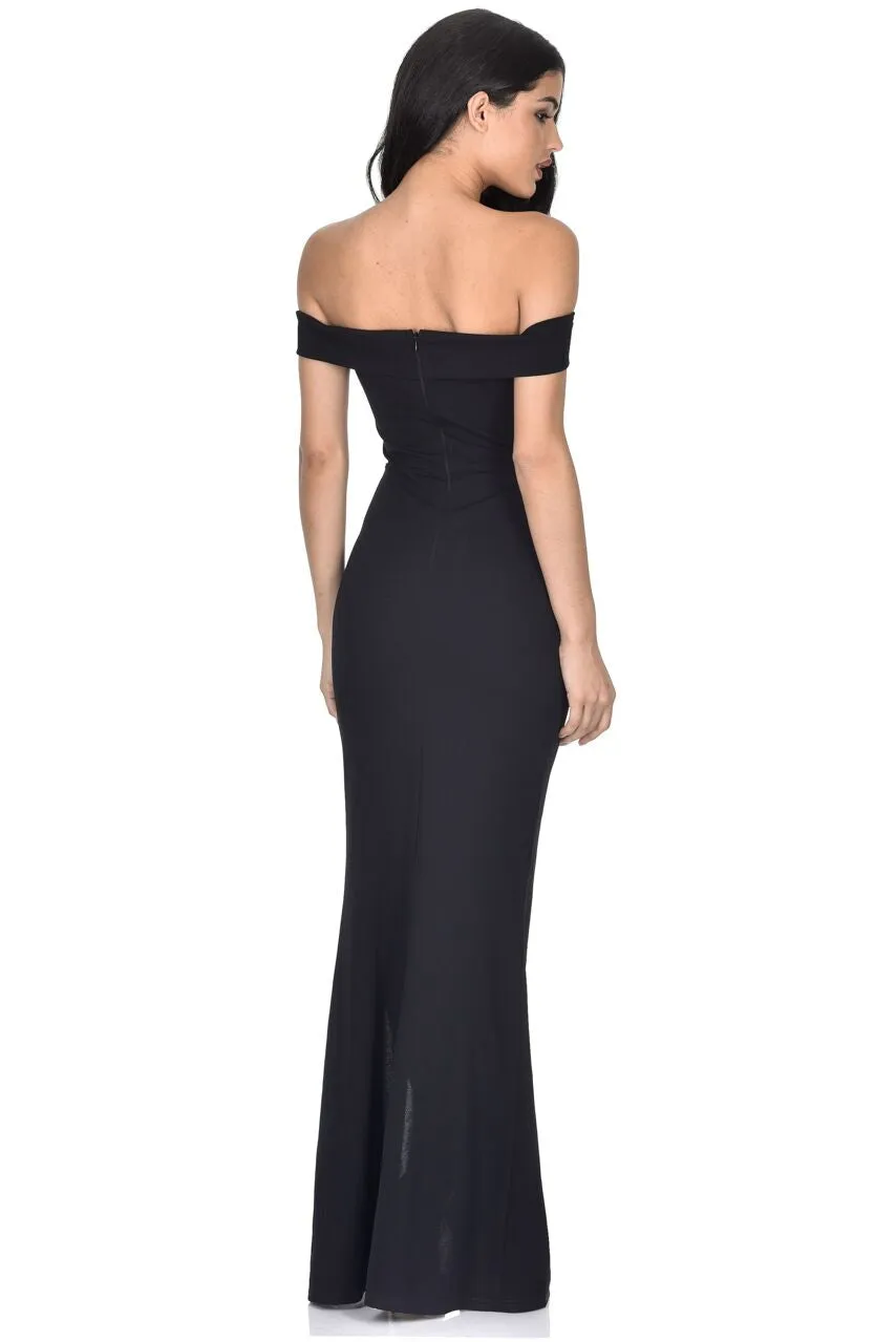 Black Off The Shoulder Maxi Dress sold by AX Paris product image thumbnail 3