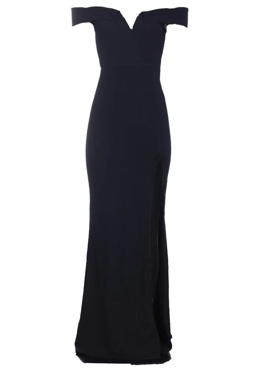 Black Off The Shoulder Maxi Dress sold by AX Paris product image thumbnail 4