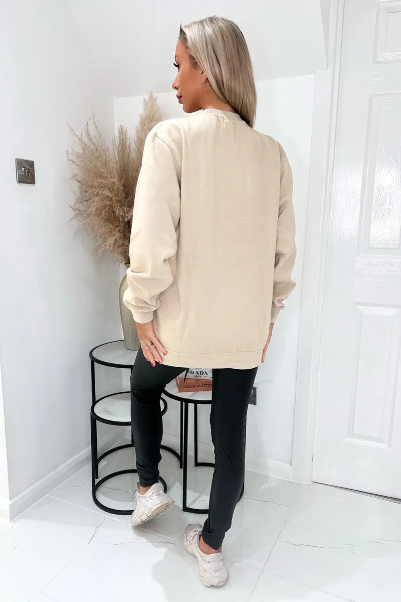 Stone French Riviera Slogan Sweatshirt sold by AX Paris product image thumbnail 4