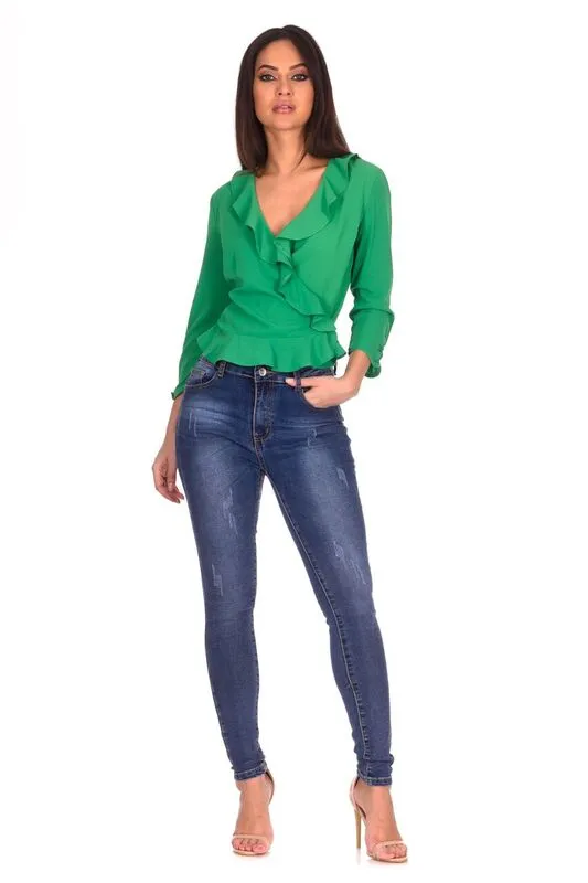 Green Frill Detailed Top sold by AX Paris product image thumbnail 2