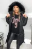 Black Padded Long-line Puffer Coat sold by AX Paris