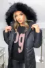 Black Padded Long-line Puffer Coat sold by AX Paris