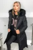 Black Padded Long-line Puffer Coat sold by AX Paris