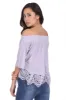 Grey Off The Shoulder Crochet Top sold by AX Paris