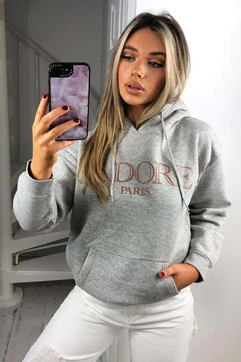 Grey Jadore Oversized Hoodie sold by AX Paris product image thumbnail 3