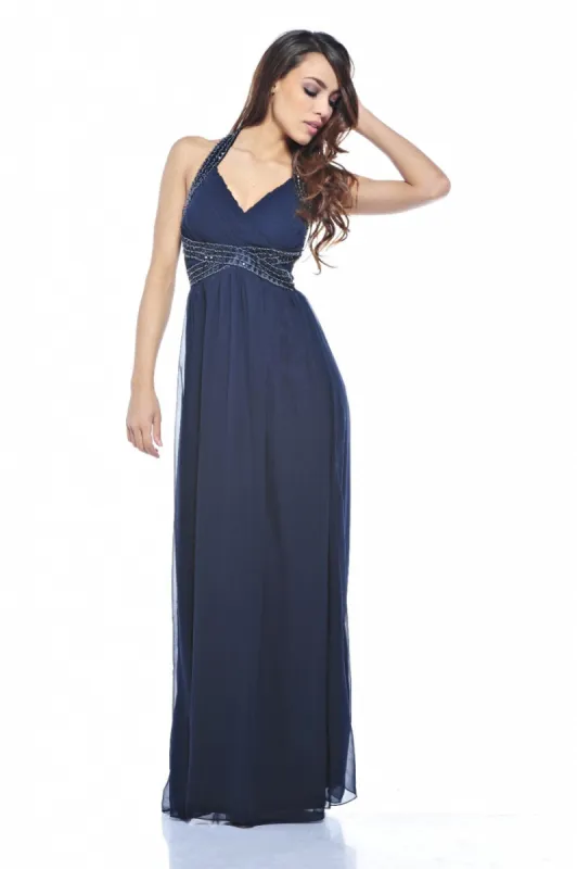 Jewel Halter Neck Maxi Dress sold by AX Paris