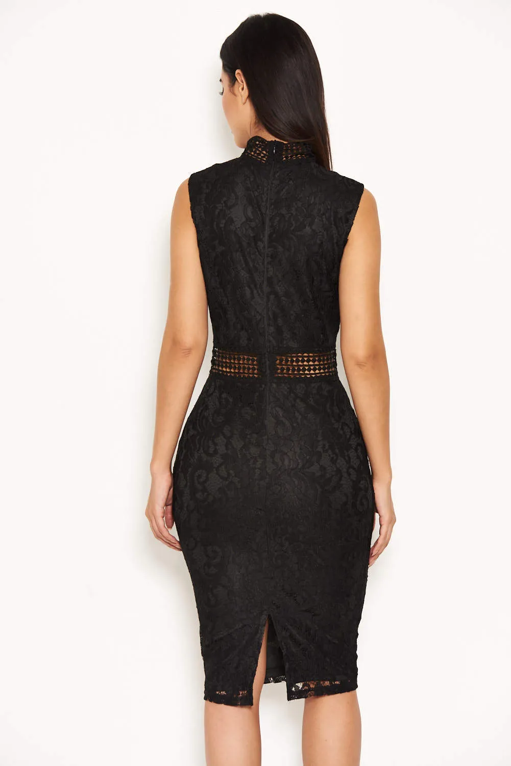 Black Lace Midi Dress sold by AX Paris product image thumbnail 3