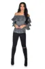 Grey Off The Shoulder Frill Top sold by AX Paris