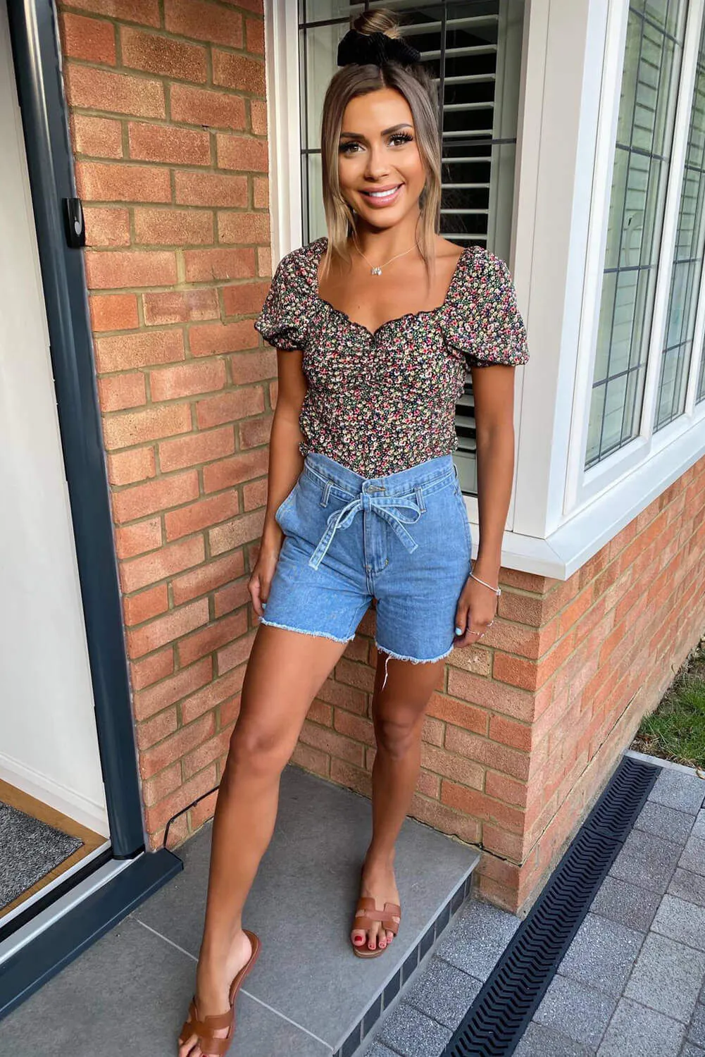 Multi Floral Printed Square Neck Top sold by AX Paris product image thumbnail 3