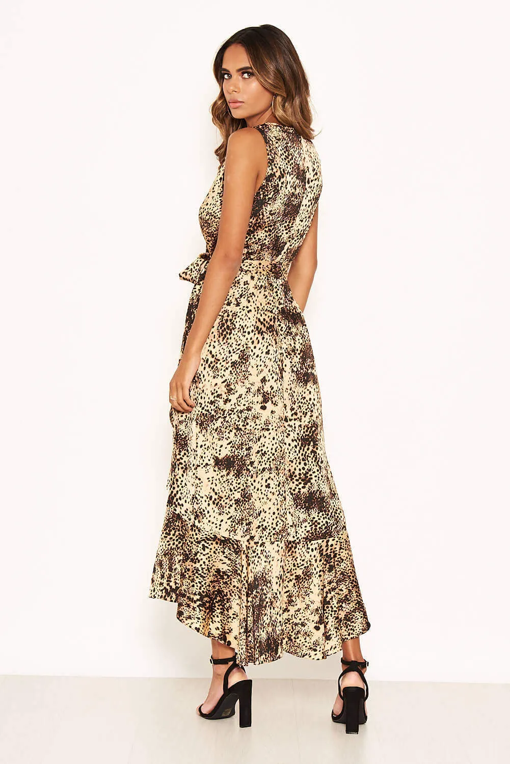 Animal Print Wrap Frill Hem Maxi Dress sold by AX Paris product image thumbnail 4