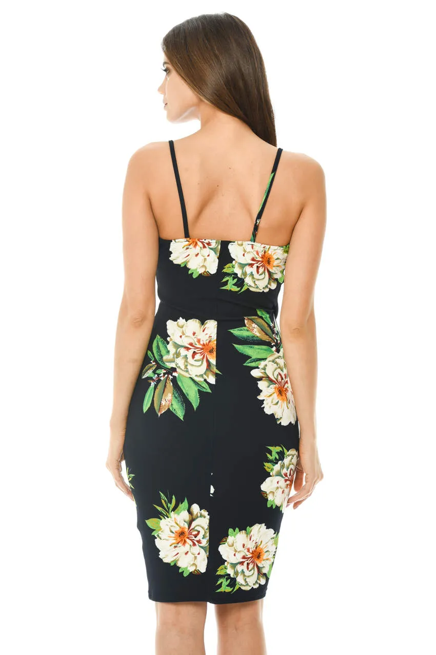 Floral Wrap Front Bodycon Dress sold by AX Paris product image thumbnail 3