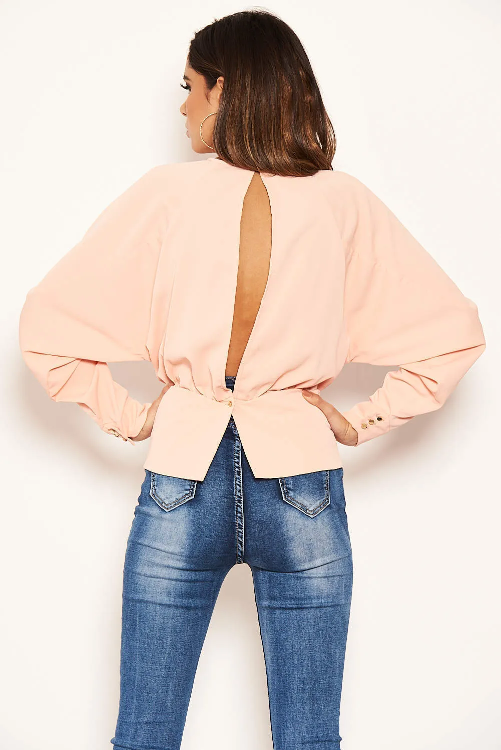 Peach Long Sleeve Pleated Top sold by AX Paris product image thumbnail 5