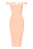 Pink Bardot Bodycon Dress sold by AX Paris