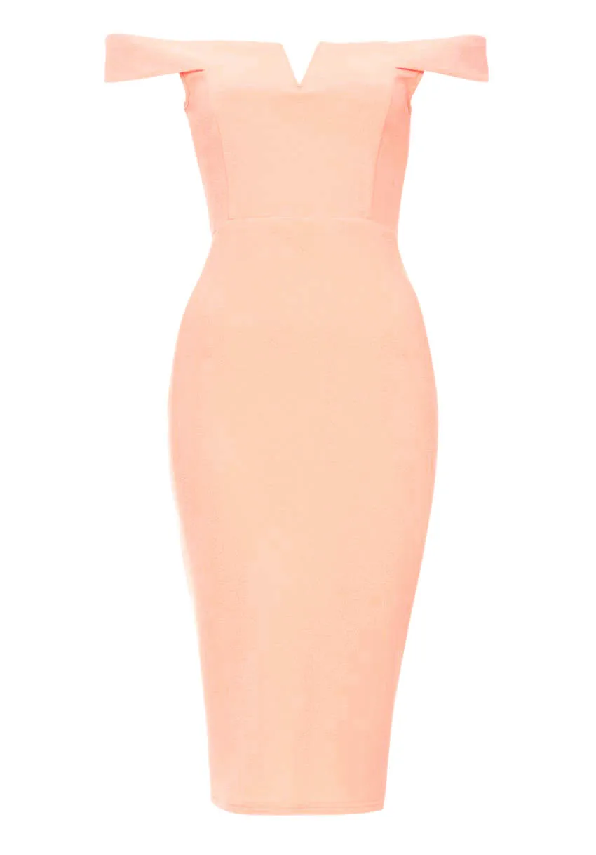 Pink Bardot Bodycon Dress sold by AX Paris product image thumbnail 4