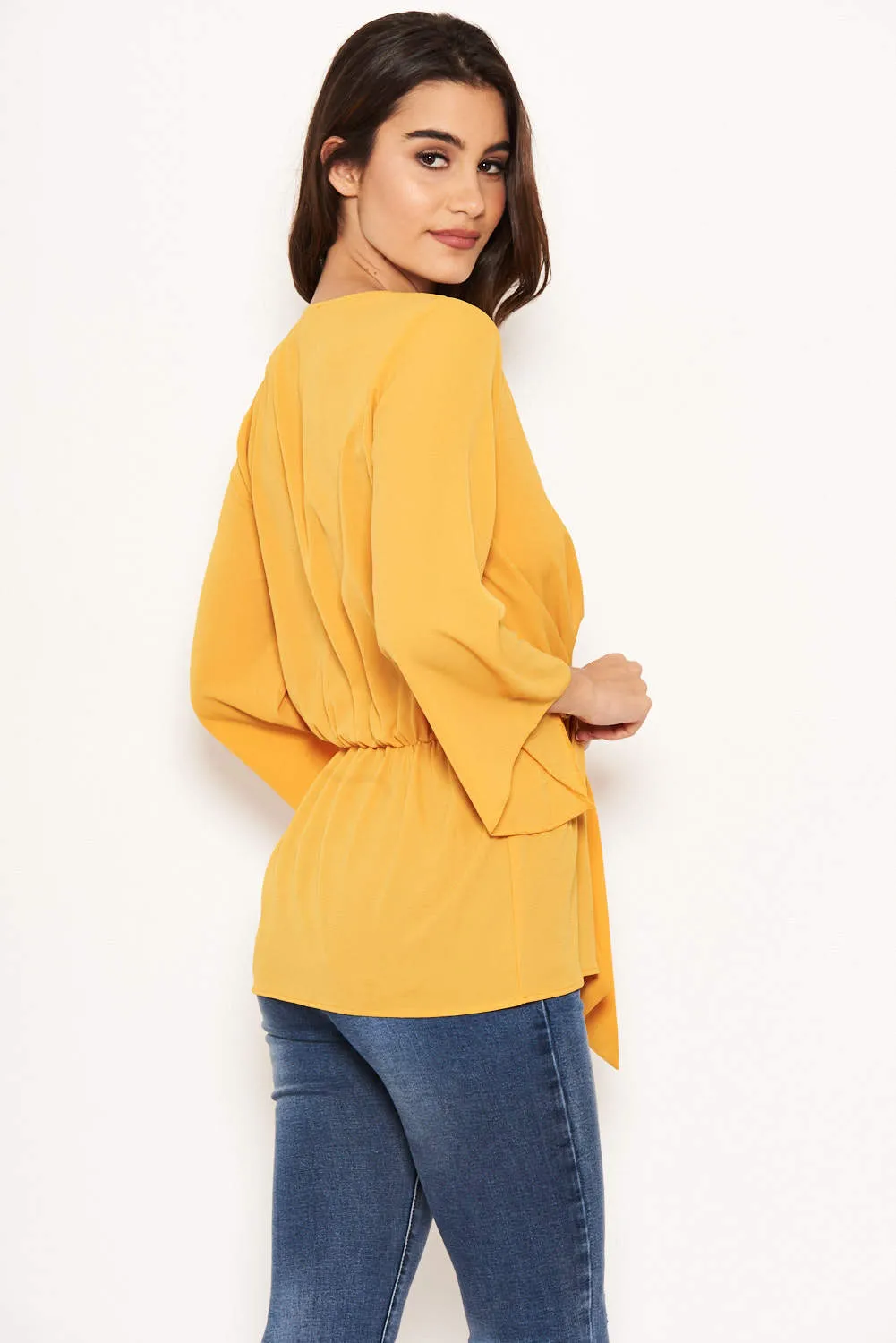 Yellow Front Tie Top sold by AX Paris product image thumbnail 3