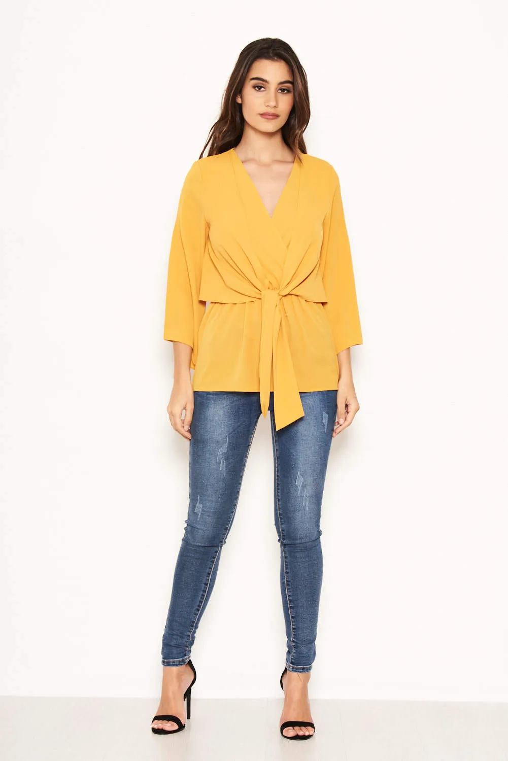 Yellow Front Tie Top sold by AX Paris product image thumbnail 2