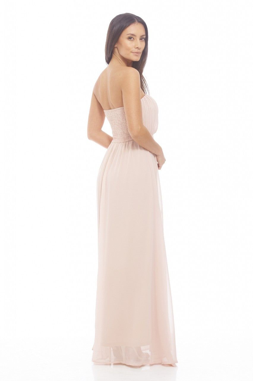 Chiffon Pleat Front Plain Maxi Dress sold by AX Paris product image thumbnail 4