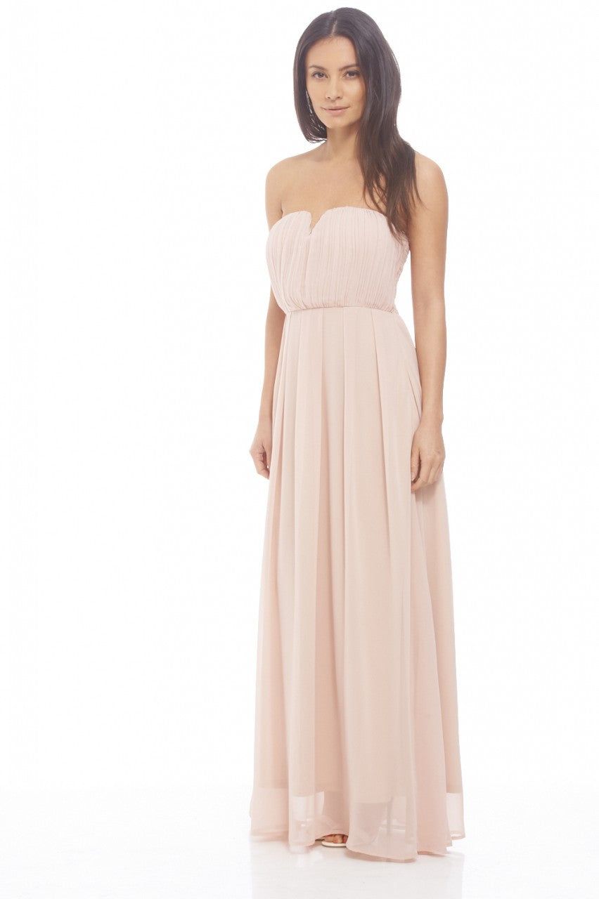 Chiffon Pleat Front Plain Maxi Dress sold by AX Paris product image thumbnail 2