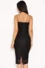 Black Lace Midi Dress With Plunge Neckline sold by AX Paris