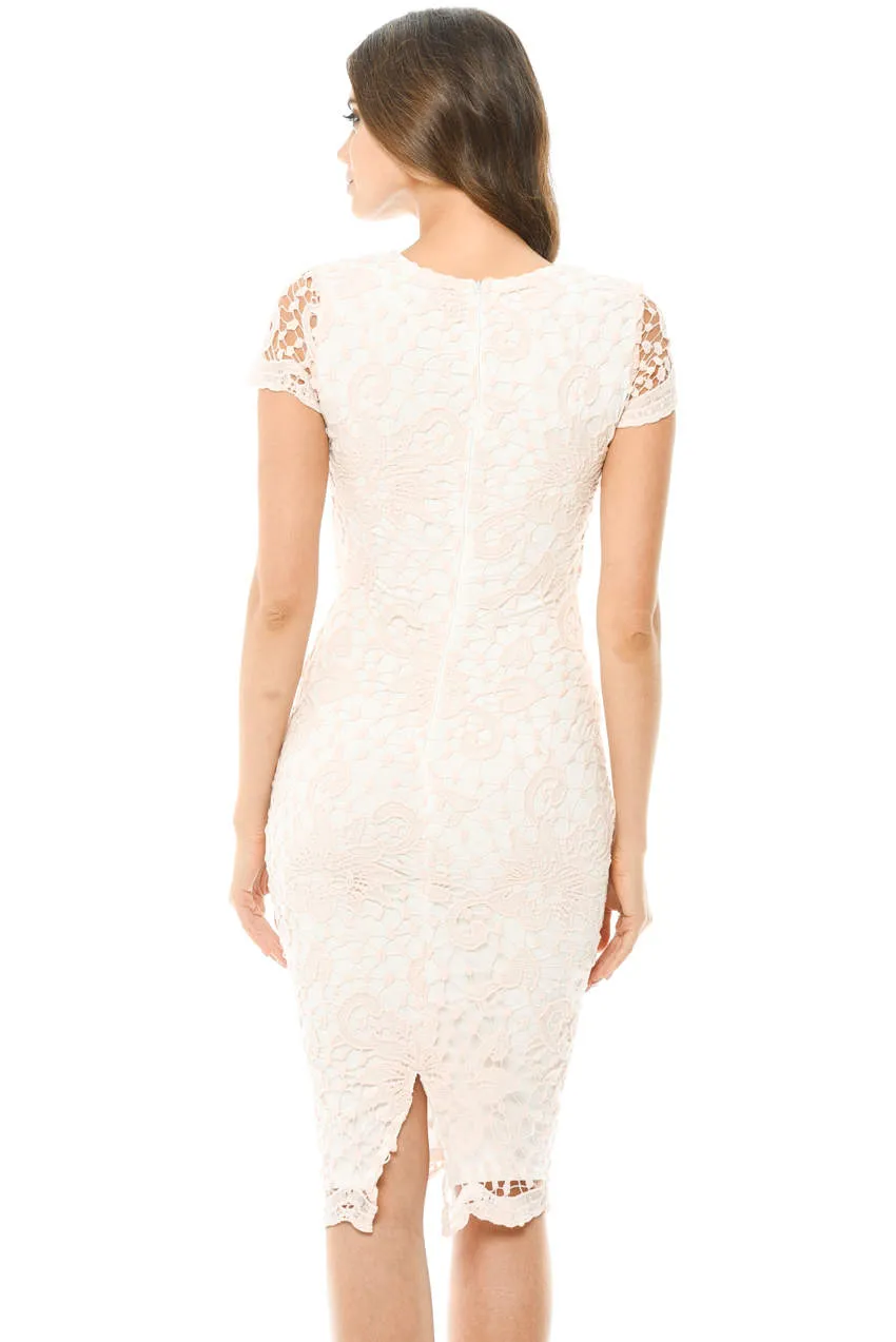 Lace Insert Midi Dress sold by AX Paris product image thumbnail 3