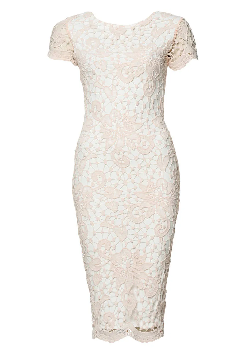 Lace Insert Midi Dress sold by AX Paris product image thumbnail 4