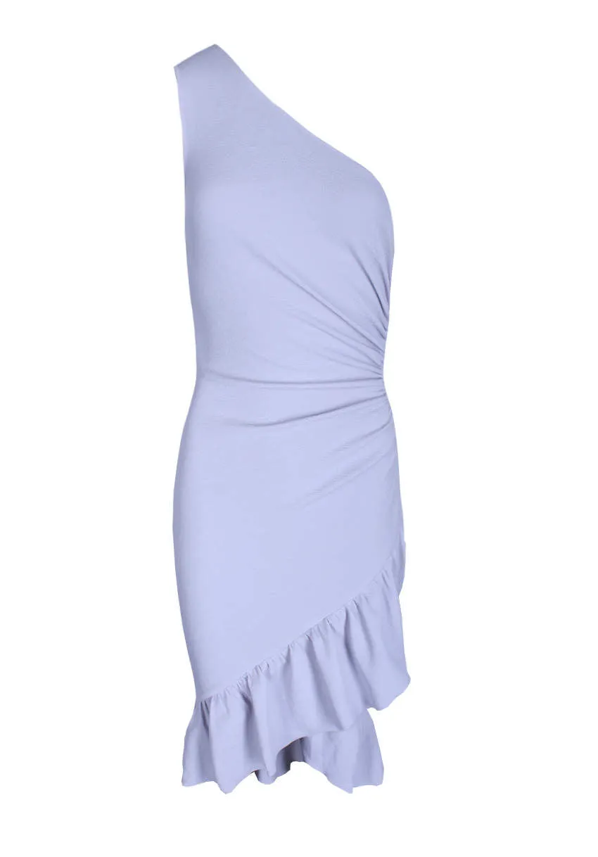 Silver Asymmetric Side Ruched Dress sold by AX Paris product image thumbnail 4