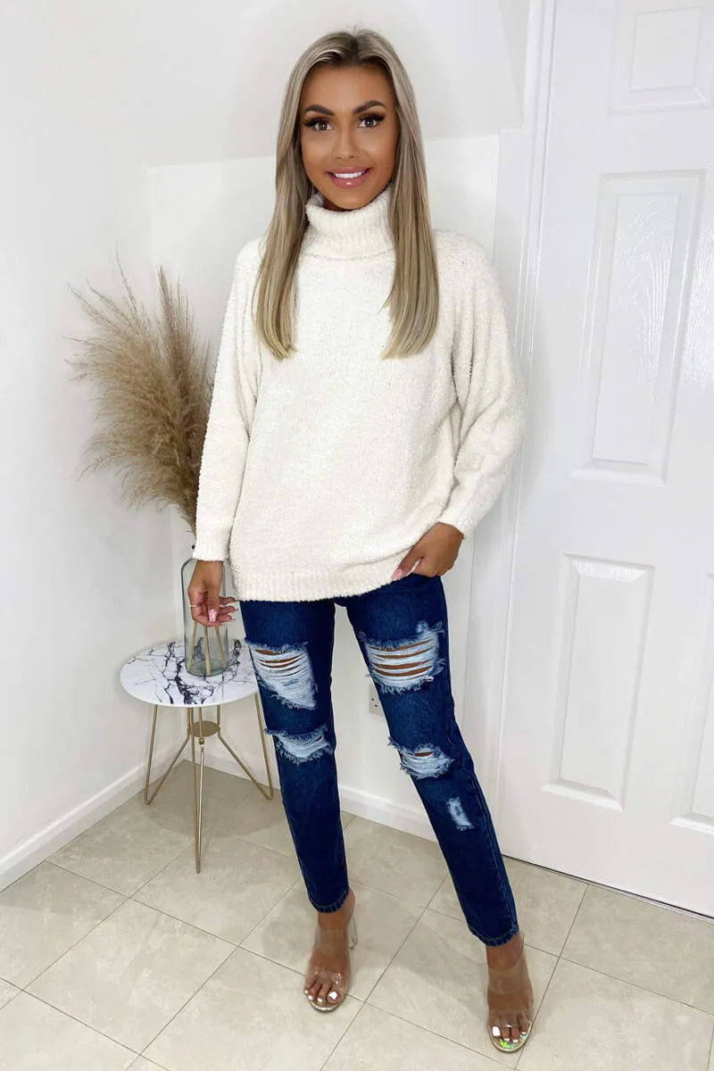 Dark Wash Ripped Slim Fit Jeans sold by AX Paris product image thumbnail 5