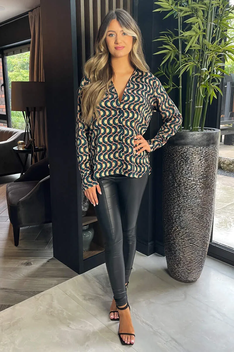 Multi Printed Long Sleeve Shirt sold by AX Paris product image thumbnail 3