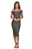 Black Off The Shoulder Sparkle Midi Dress sold by AX Paris