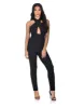 Black Cross Over Halter Neck Jumpsuit sold by AX Paris