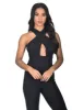 Black Cross Over Halter Neck Jumpsuit sold by AX Paris