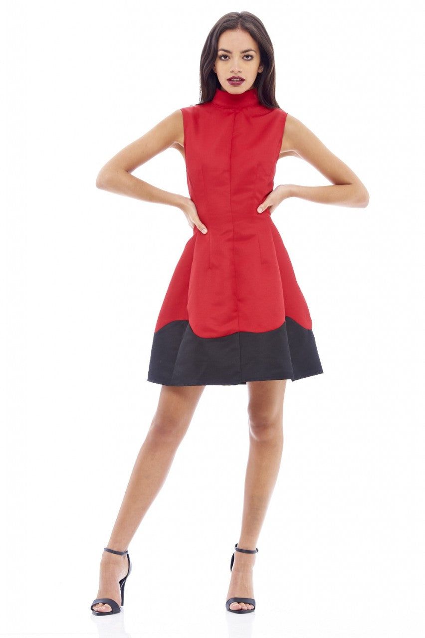 High Neck Wave Skater Dress sold by AX Paris product image thumbnail 2