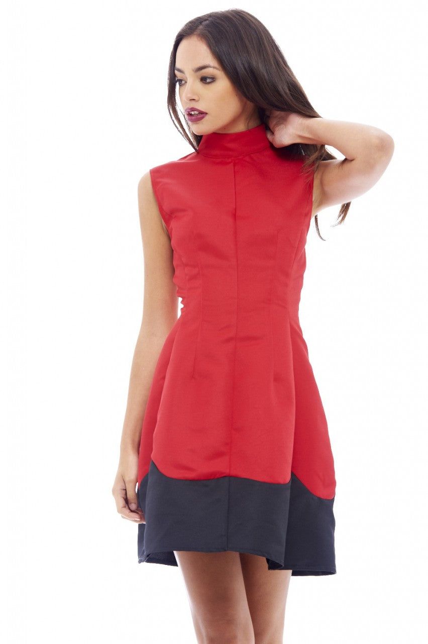 High Neck Wave Skater Dress sold by AX Paris product image thumbnail 3
