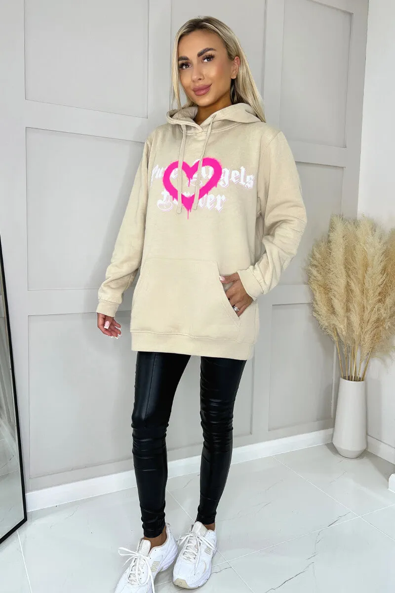 Stone Pure Angels Slogan Hoodie sold by AX Paris product image thumbnail 3