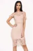 Mushroom Lace Cold Shoulder Midi Dress sold by AX Paris