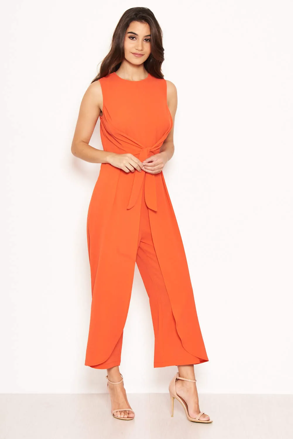Orange Front Knot Jumpsuit sold by AX Paris product image thumbnail 5