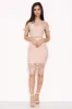 Mushroom Lace Cold Shoulder Midi Dress sold by AX Paris