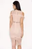 Mushroom Lace Cold Shoulder Midi Dress sold by AX Paris