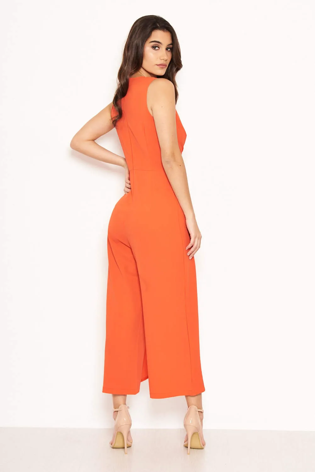 Orange Front Knot Jumpsuit sold by AX Paris product image thumbnail 4