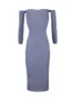 Grey Ribbed Midi Dress sold by AX Paris