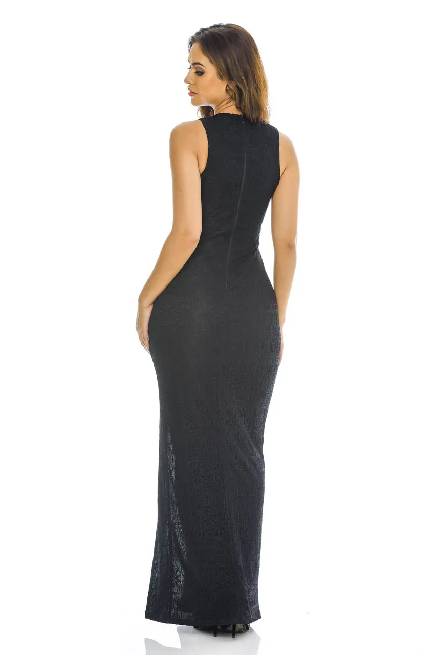 Black Off The Shoulder Slinky Maxi Dress sold by AX Paris product image thumbnail 3