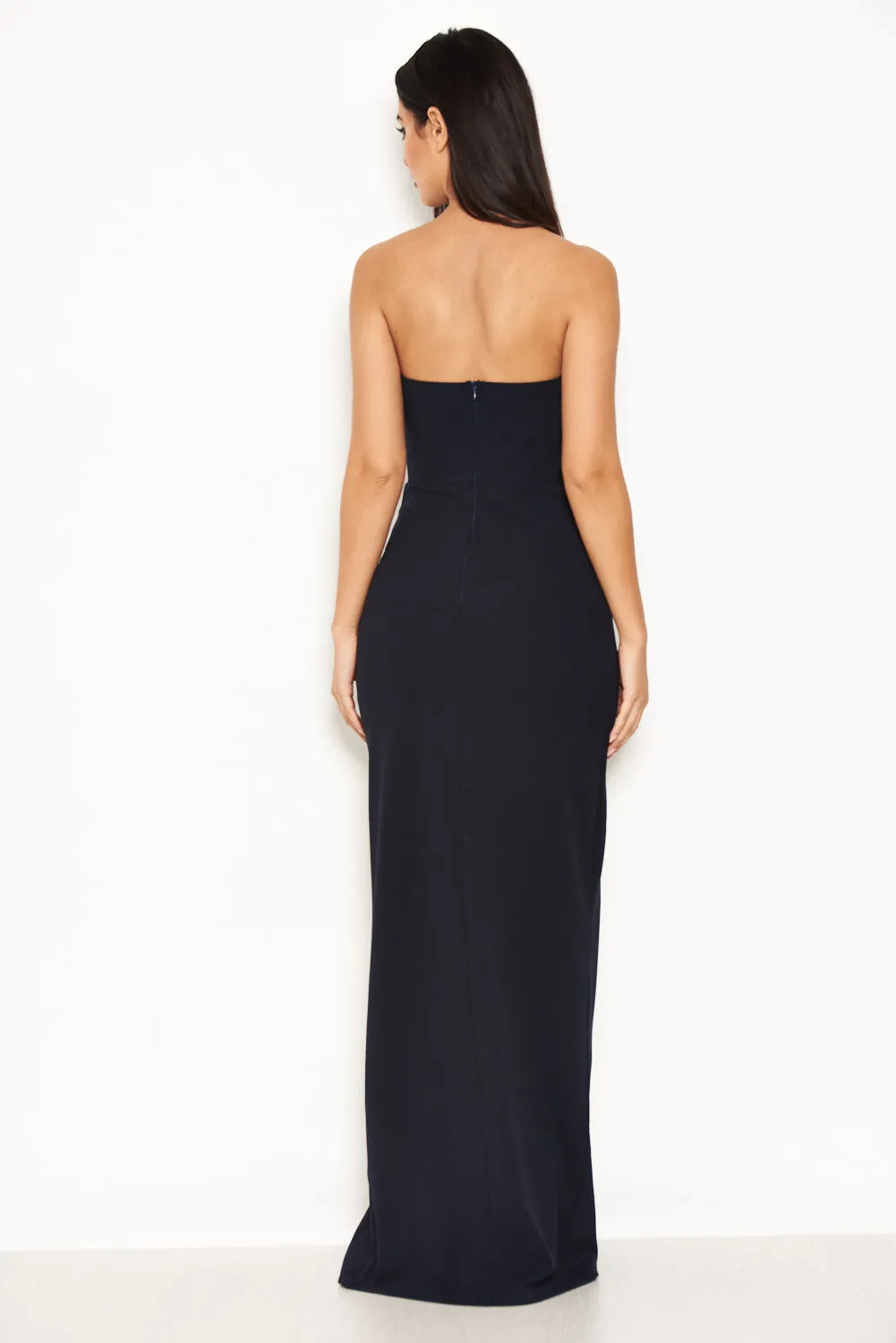 Navy Notch Front Maxi Dress sold by AX Paris product image thumbnail 3
