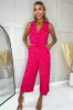 Pink And Red Floral Printed Tie Front Jumpsuit sold by AX Paris