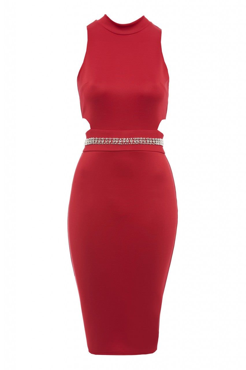 Embellished Waist Midi Dress sold by AX Paris product image thumbnail 5