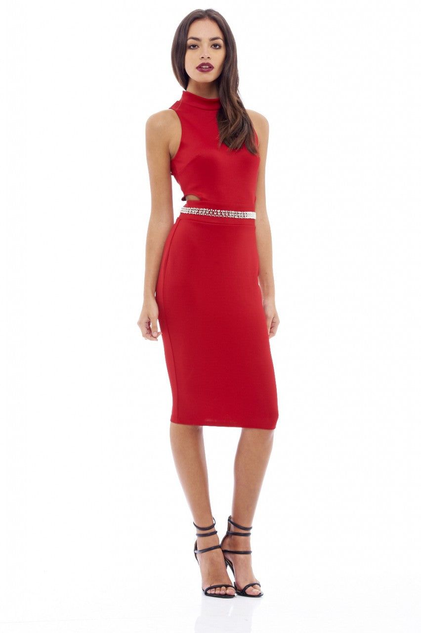 Embellished Waist Midi Dress sold by AX Paris product image thumbnail 2